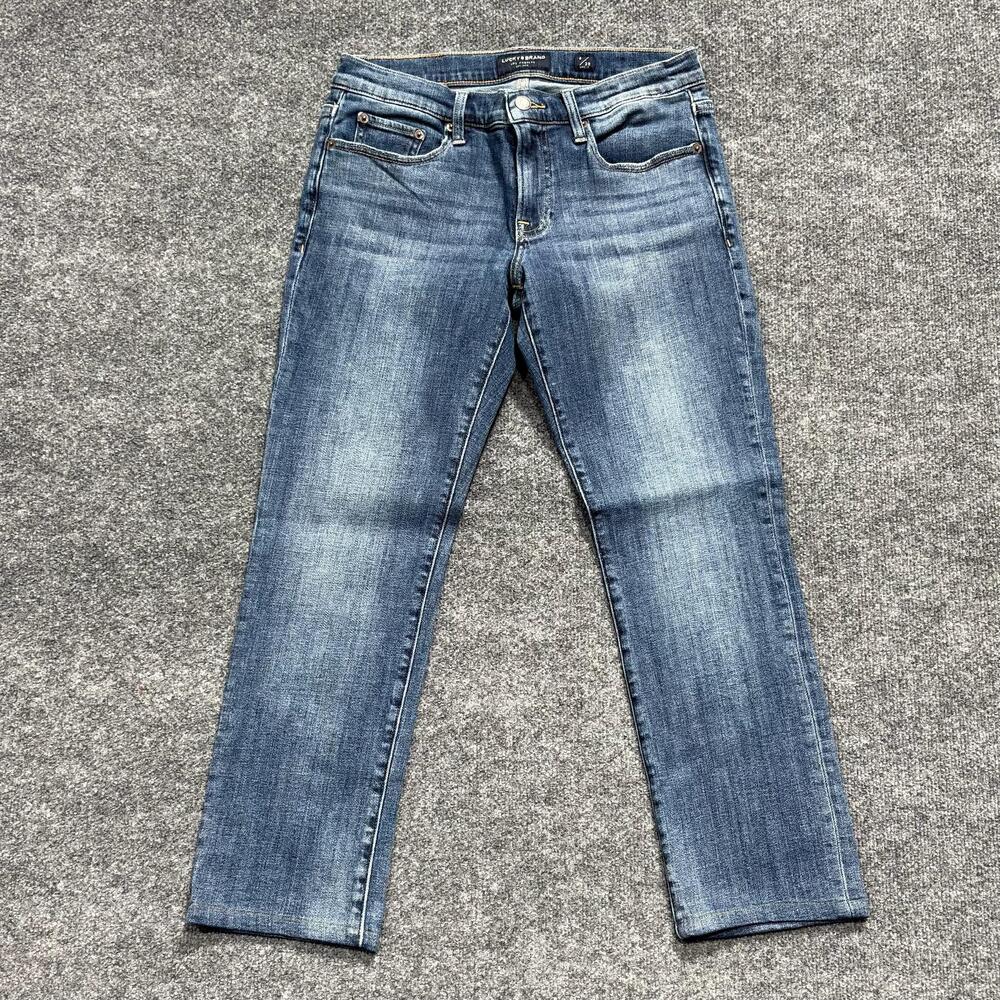 Lucky Brand Jeans Womens 6 Blue Mid Rise Straight Sweet Ankle Stretch Denim
